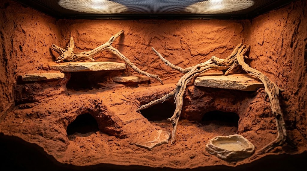 Piasek z gliną w terrarium pustynnym